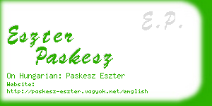 eszter paskesz business card